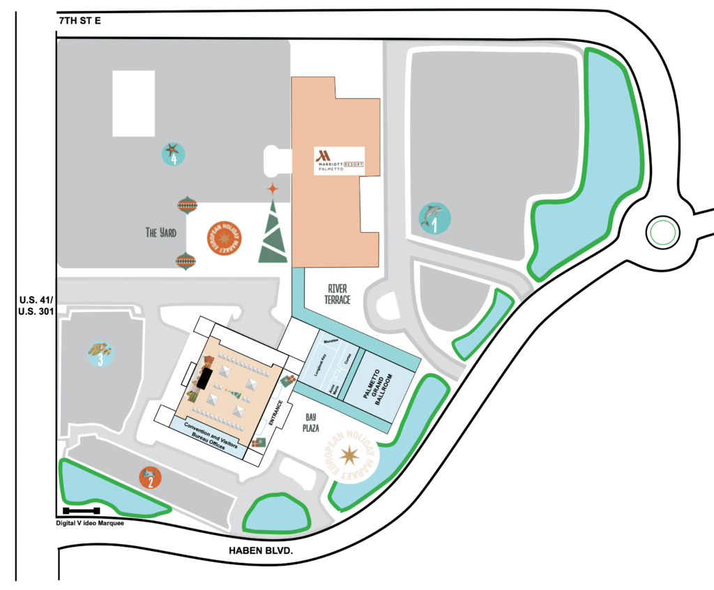 Overall event map showing the event, Convention Center and Marriott