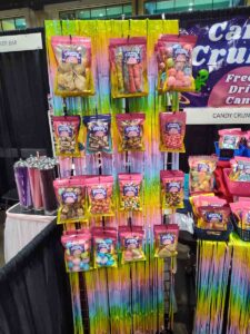 Candy Crunch booth with freeze-dried products on display