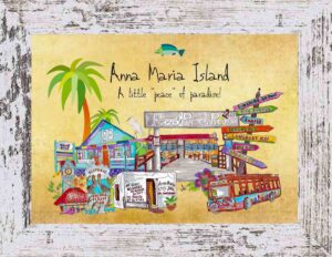 Artwork of Bradenton Area landmarks from Tropical Art Chick